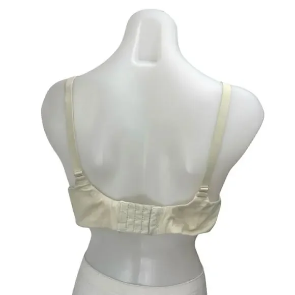 Skims Women's Cream Underwired Adjustable Strap Unpadded Push Up Bra Size 38D - Picture 2 of 3